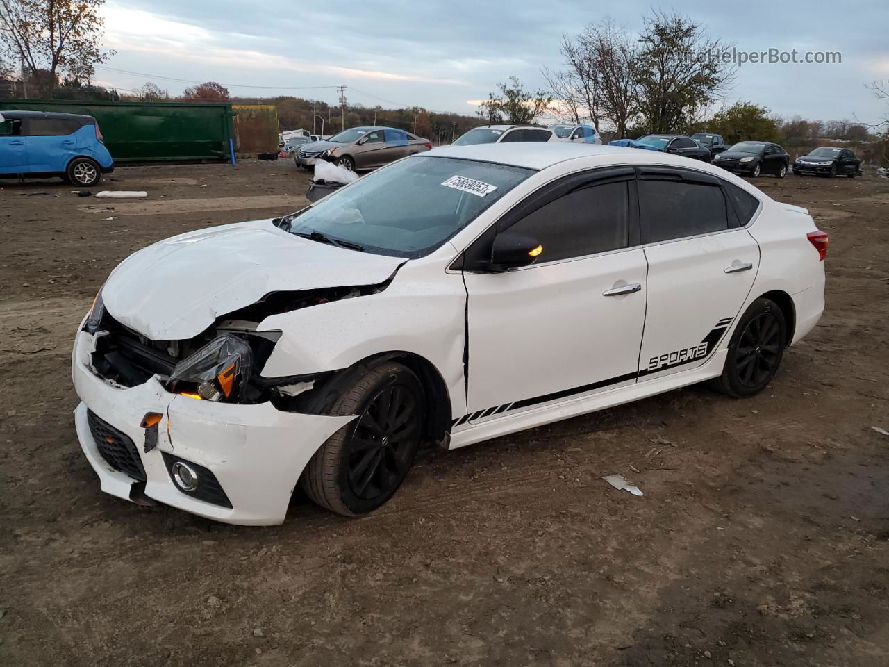 2016 Nissan Sentra S White vin: 3N1AB7AP9GY309648