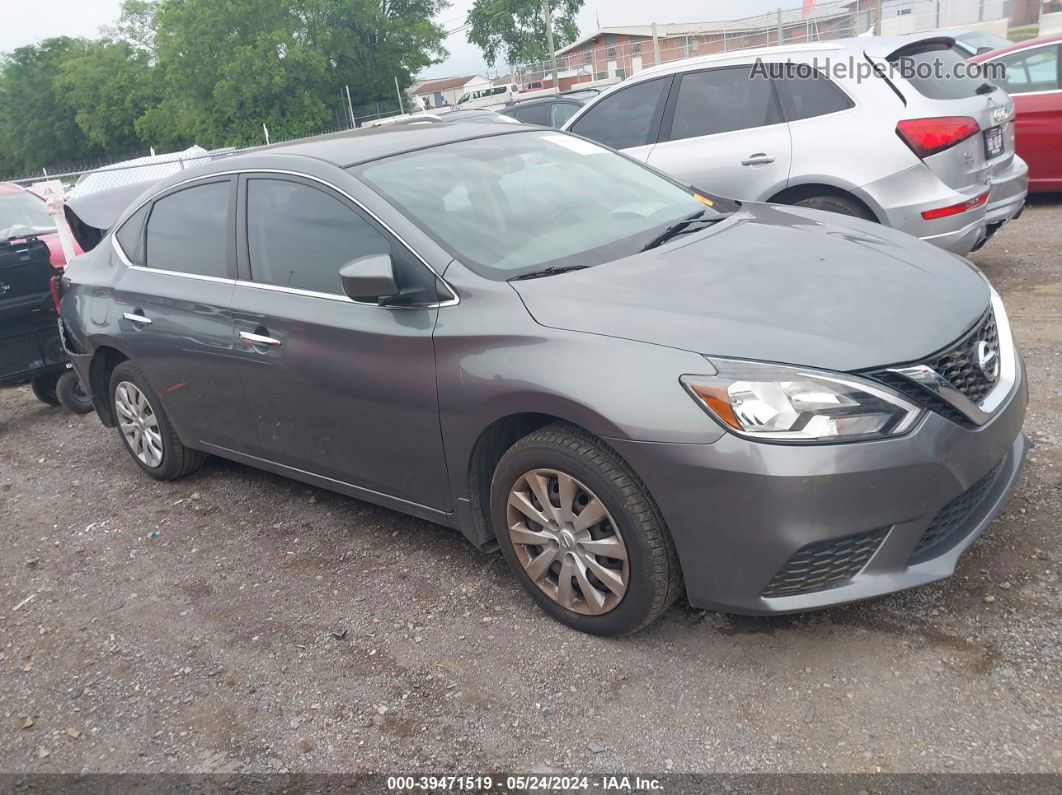 2016 Nissan Sentra S Серый vin: 3N1AB7AP9GY336865