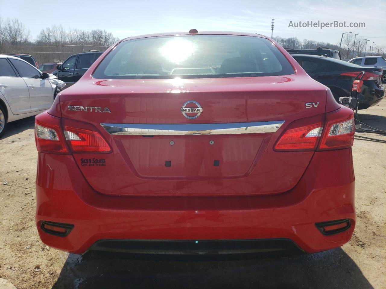 2018 Nissan Sentra S Red vin: 3N1AB7AP9JL621926