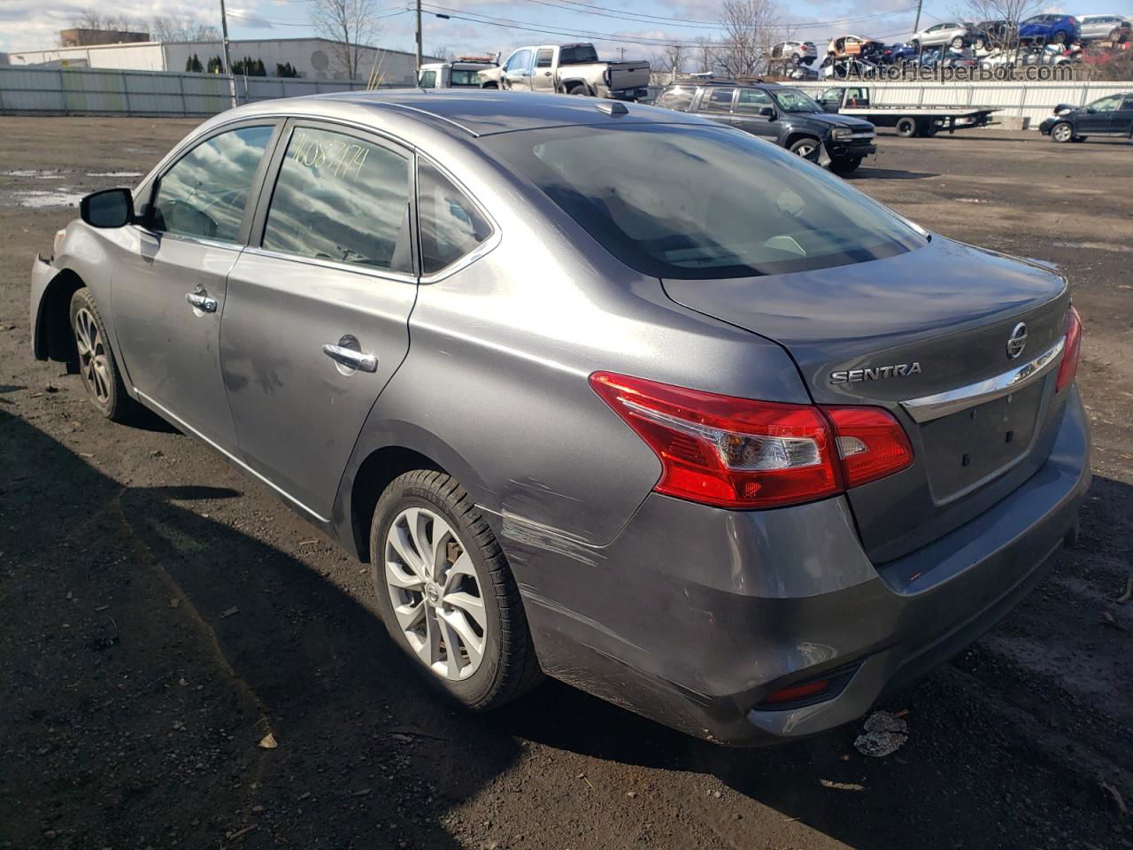 2018 Nissan Sentra S Серый vin: 3N1AB7AP9JL626642