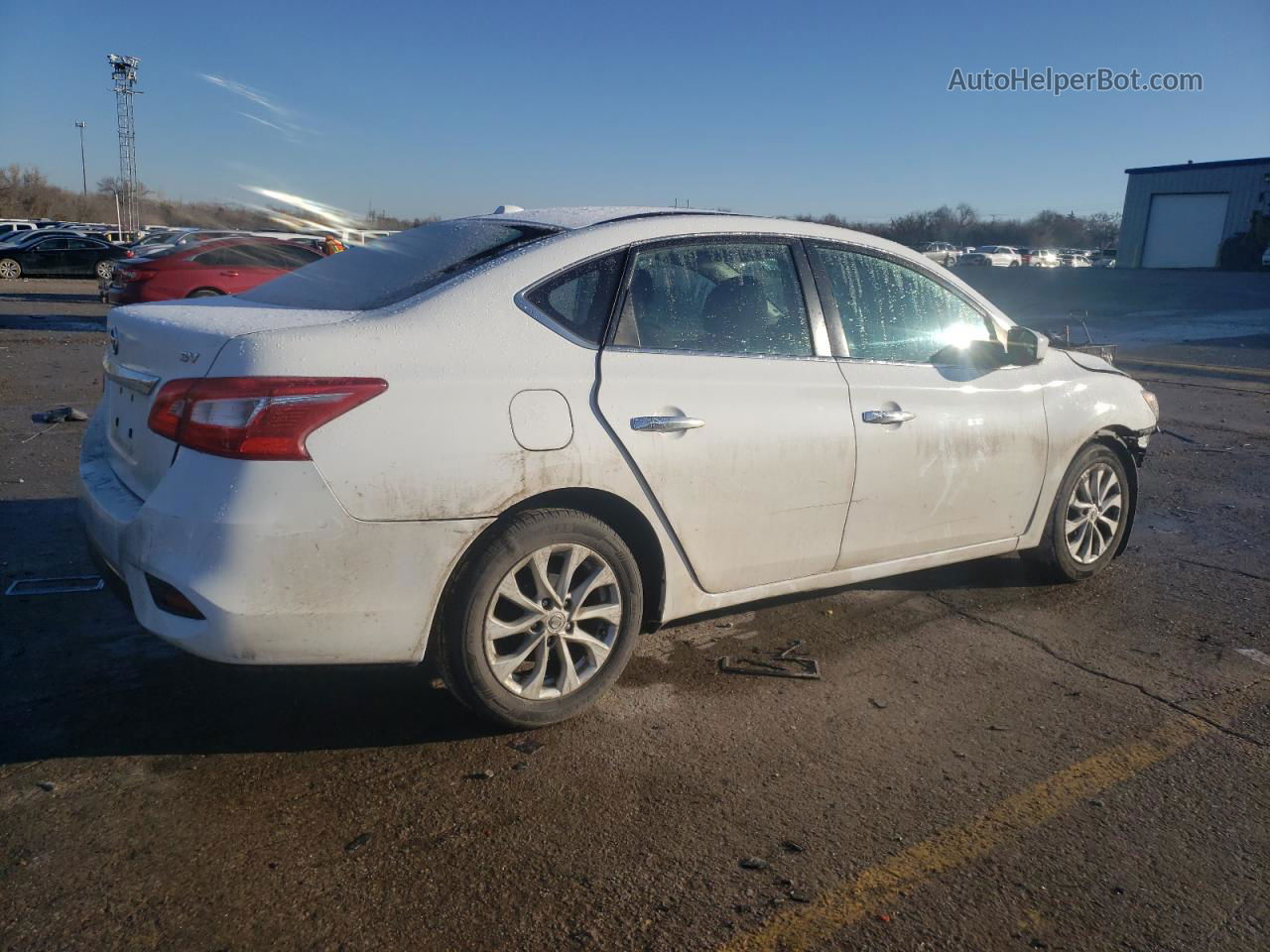 2018 Nissan Sentra S White vin: 3N1AB7AP9JL640556