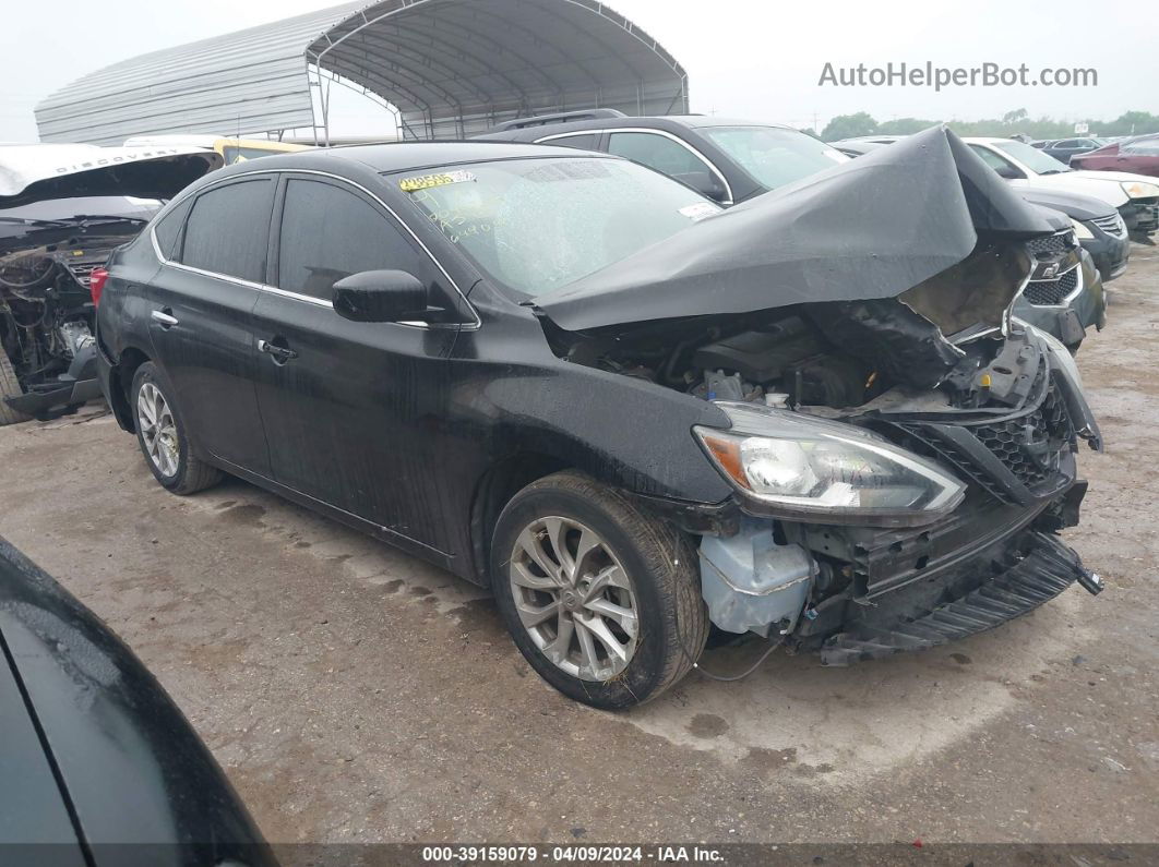 2018 Nissan Sentra Sv Black vin: 3N1AB7AP9JL644090