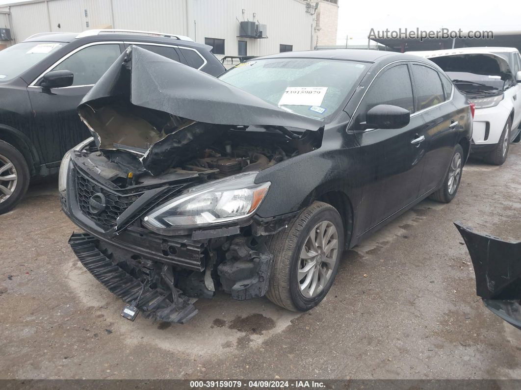 2018 Nissan Sentra Sv Черный vin: 3N1AB7AP9JL644090