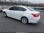 2018 Nissan Sentra Sv White vin: 3N1AB7AP9JL647359