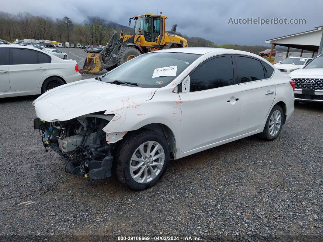 2018 Nissan Sentra Sv Белый vin: 3N1AB7AP9JL647359