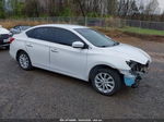 2018 Nissan Sentra Sv White vin: 3N1AB7AP9JL647359