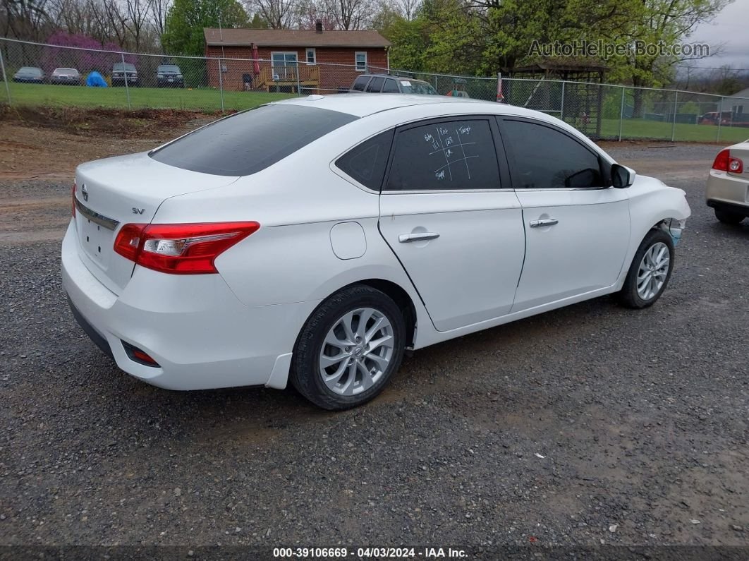 2018 Nissan Sentra Sv White vin: 3N1AB7AP9JL647359