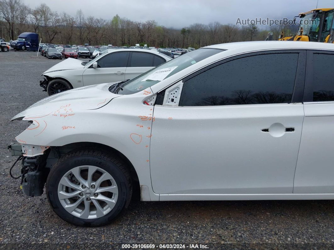 2018 Nissan Sentra Sv White vin: 3N1AB7AP9JL647359