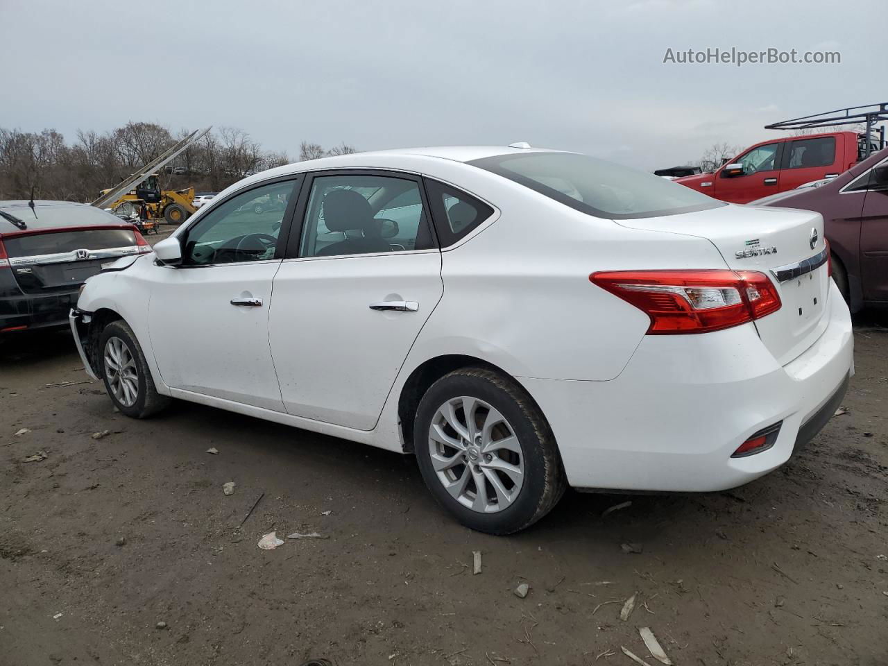 2018 Nissan Sentra S White vin: 3N1AB7AP9JL652397