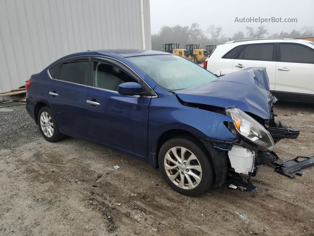 2018 Nissan Sentra S Синий vin: 3N1AB7AP9JY203644