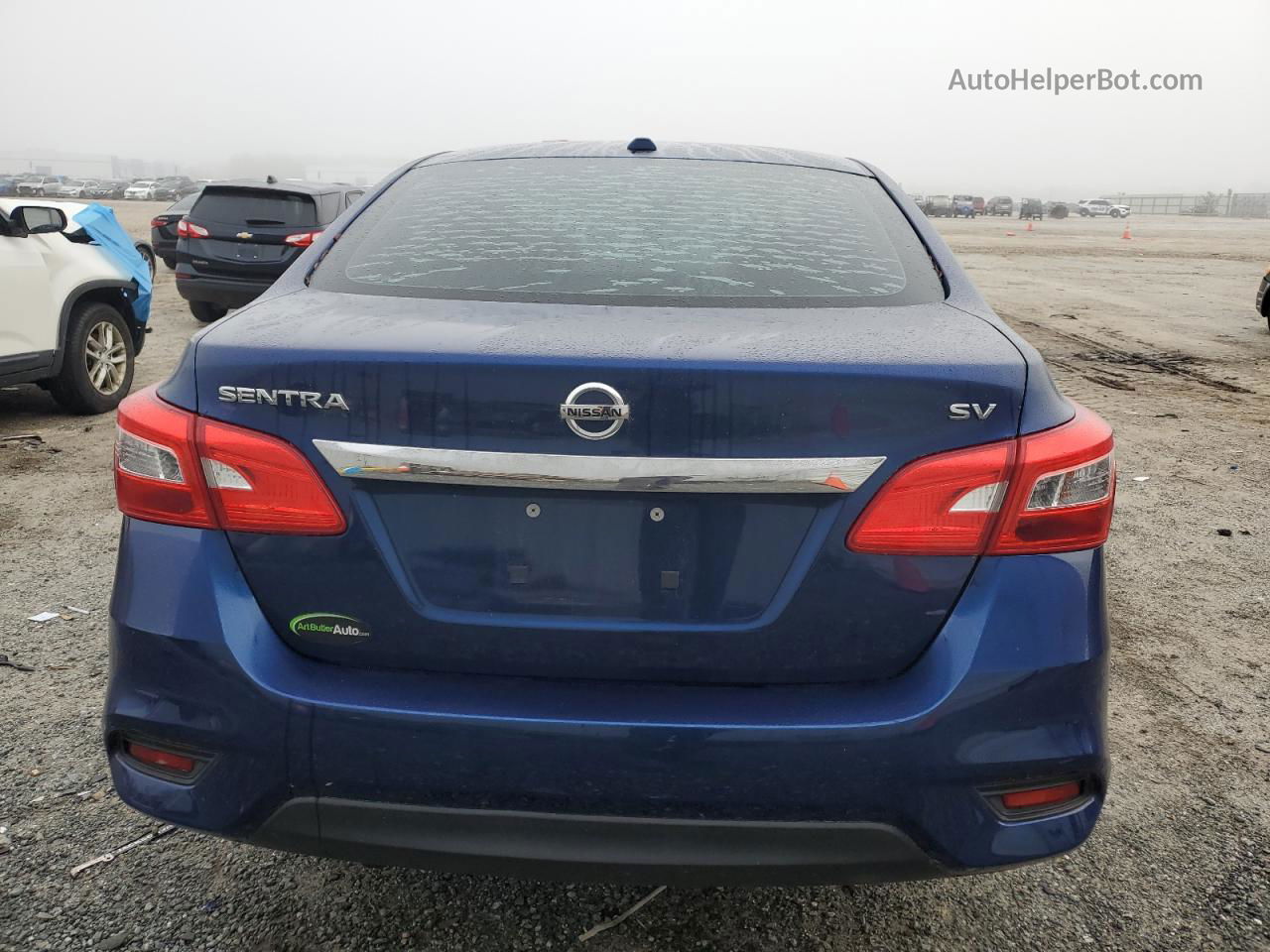 2018 Nissan Sentra S Синий vin: 3N1AB7AP9JY203644