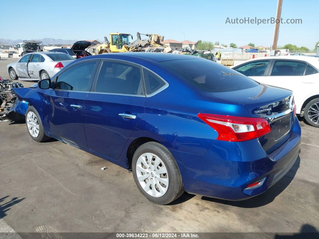 2018 Nissan Sentra S Dark Blue vin: 3N1AB7AP9JY212411