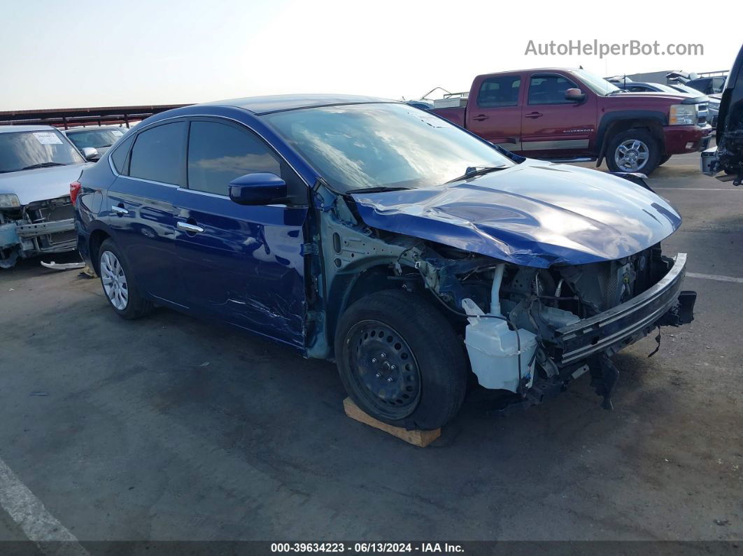 2018 Nissan Sentra S Dark Blue vin: 3N1AB7AP9JY212411