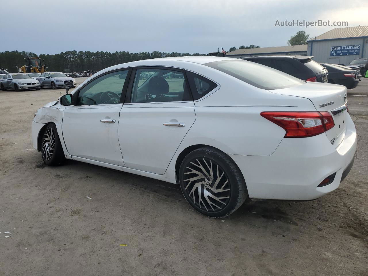 2018 Nissan Sentra S White vin: 3N1AB7AP9JY213221