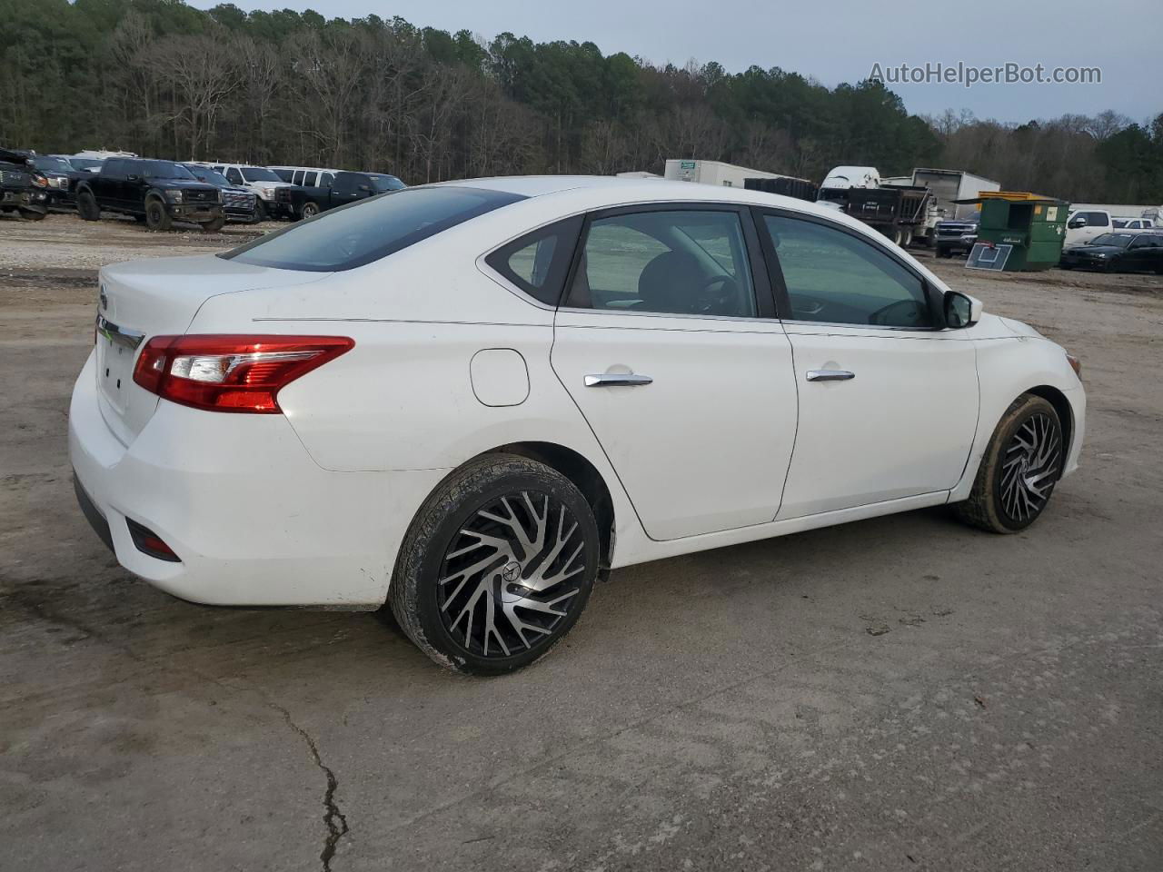 2018 Nissan Sentra S White vin: 3N1AB7AP9JY213221