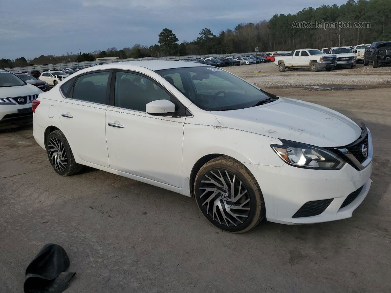 2018 Nissan Sentra S White vin: 3N1AB7AP9JY213221