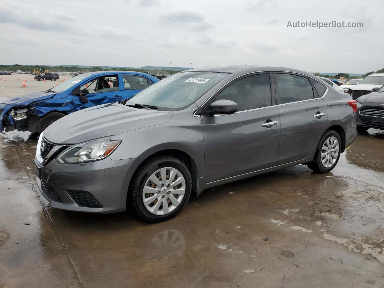 2018 Nissan Sentra S Gray vin: 3N1AB7AP9JY216135