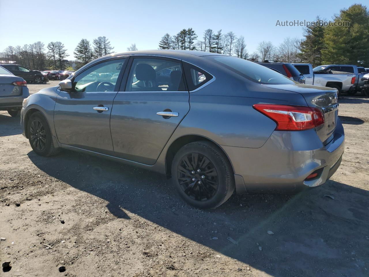 2018 Nissan Sentra S Серый vin: 3N1AB7AP9JY217415