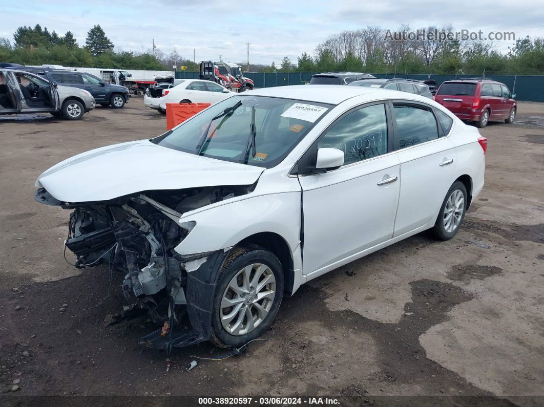 2018 Nissan Sentra Sv White vin: 3N1AB7AP9JY218550