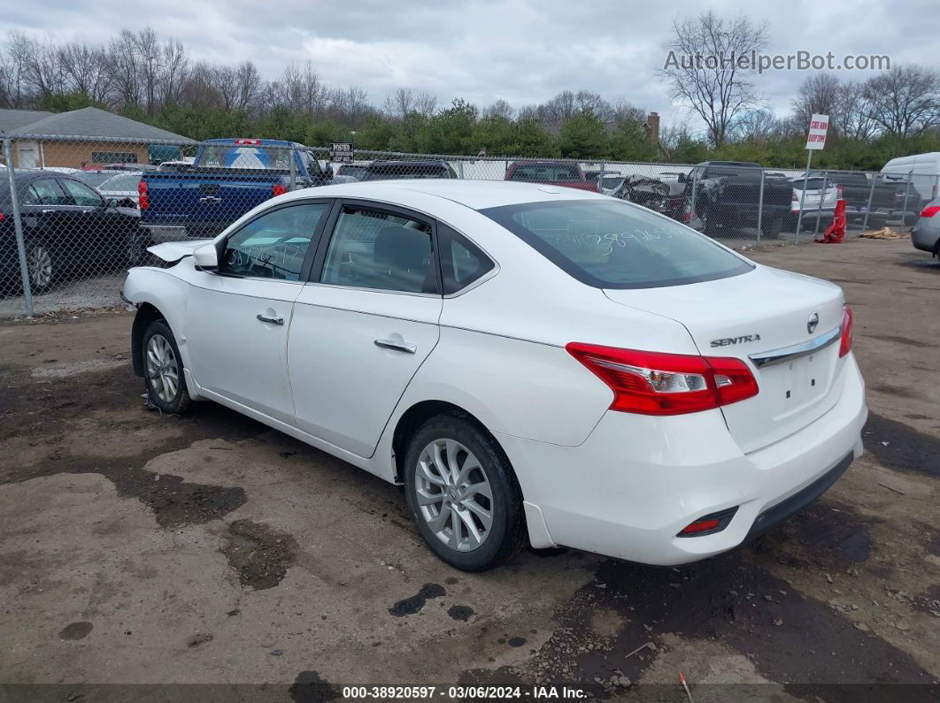 2018 Nissan Sentra Sv White vin: 3N1AB7AP9JY218550