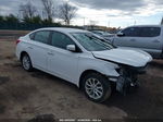 2018 Nissan Sentra Sv White vin: 3N1AB7AP9JY218550