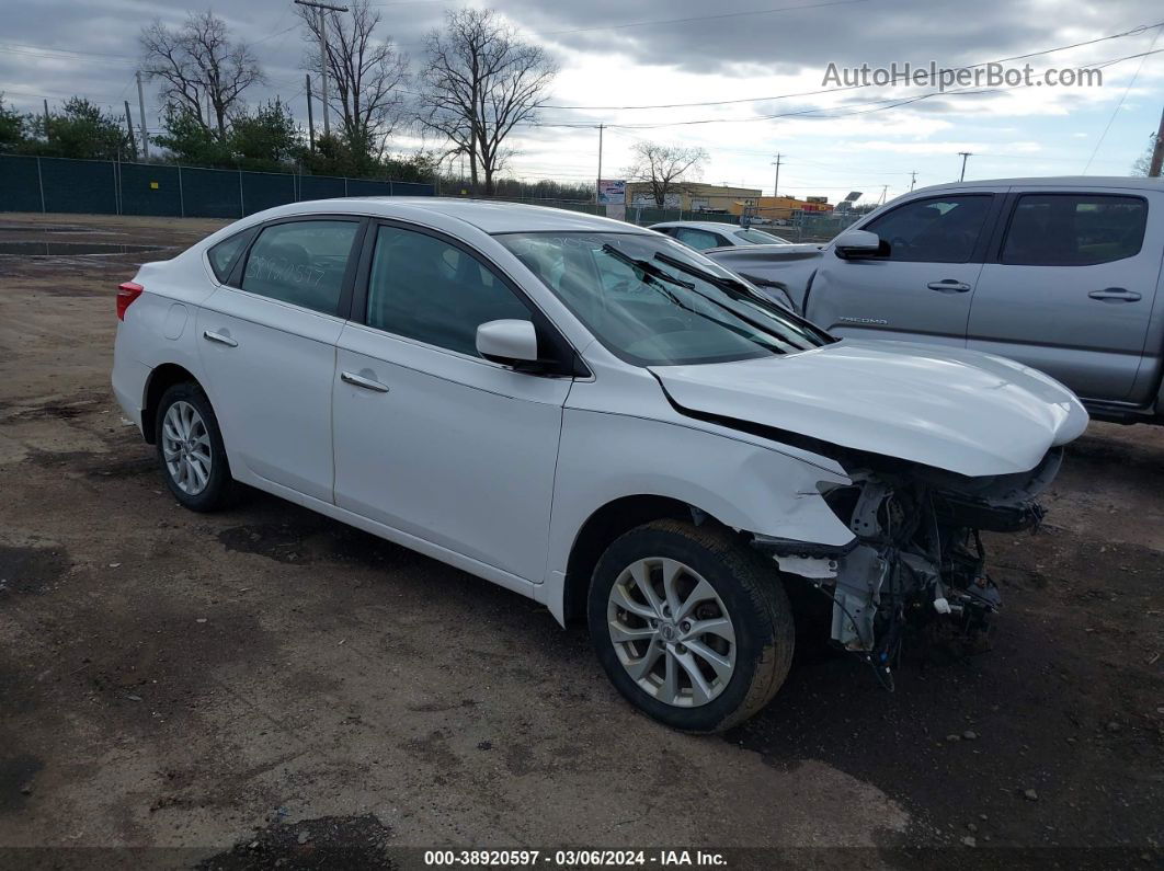 2018 Nissan Sentra Sv White vin: 3N1AB7AP9JY218550