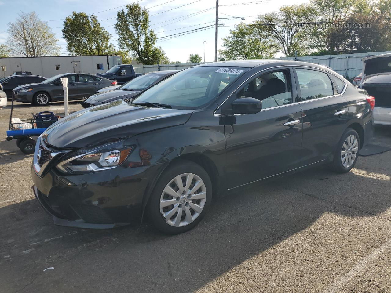 2018 Nissan Sentra S Black vin: 3N1AB7AP9JY222307