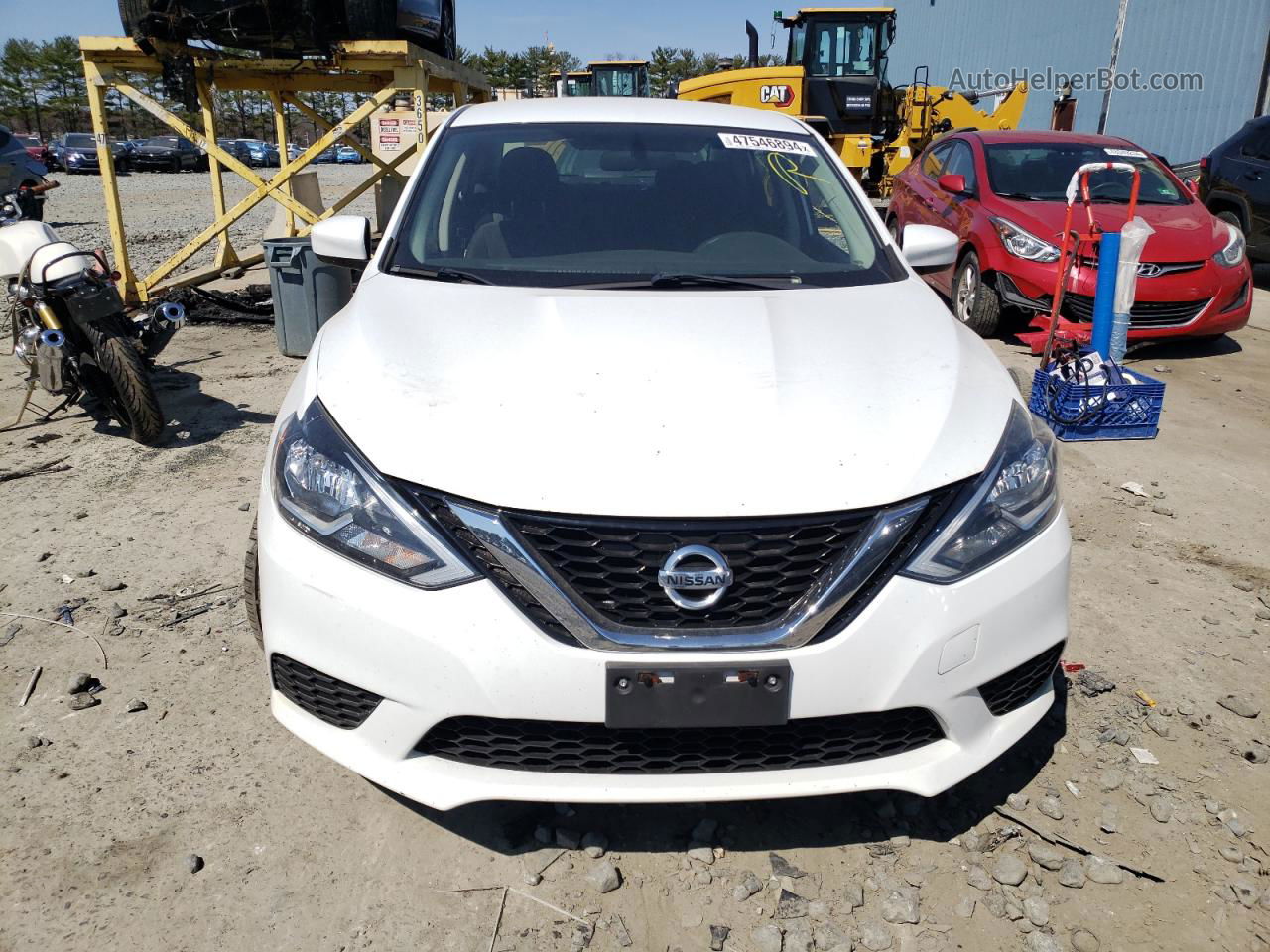 2018 Nissan Sentra S Белый vin: 3N1AB7AP9JY242508