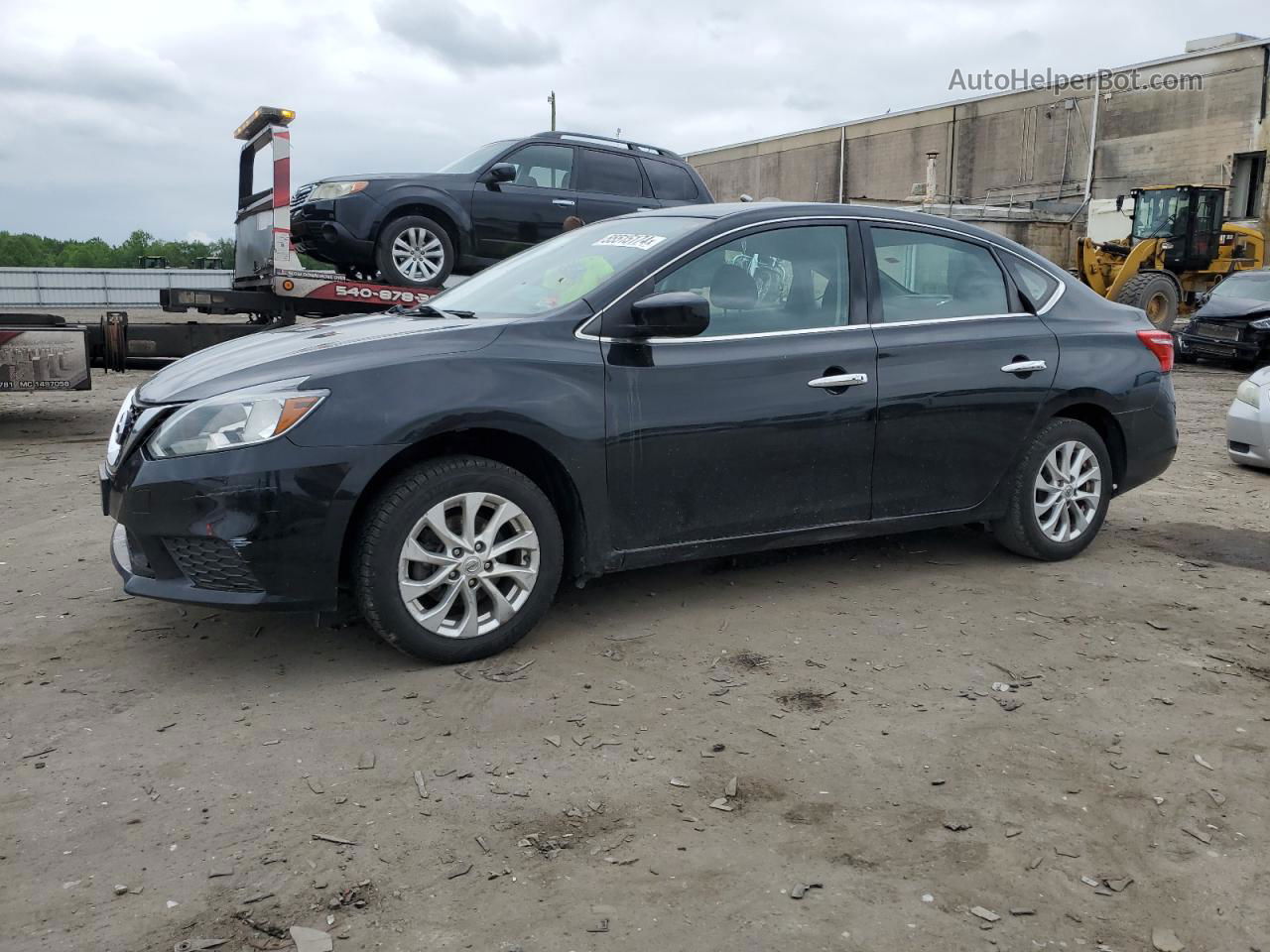 2018 Nissan Sentra S Black vin: 3N1AB7AP9JY251645