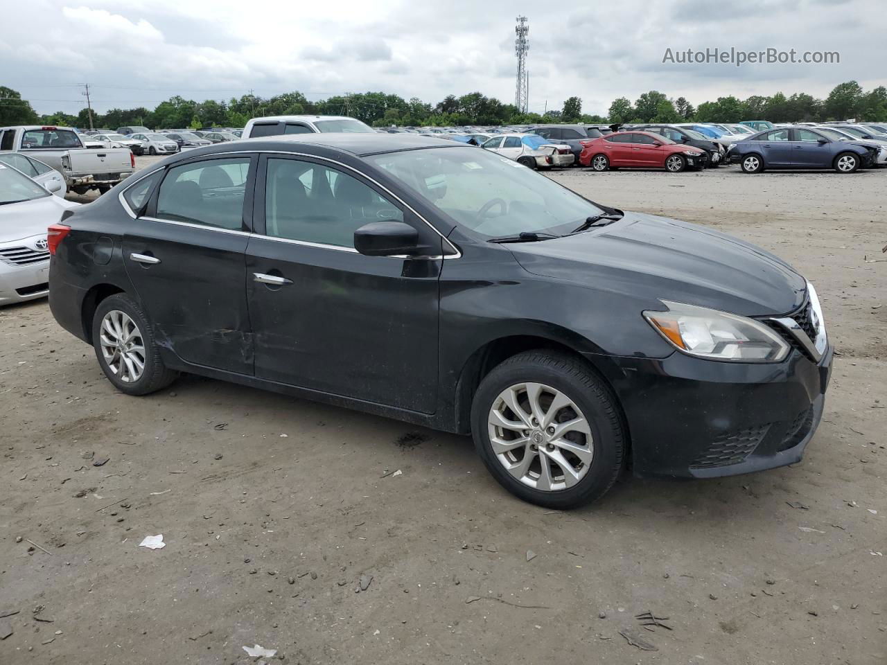 2018 Nissan Sentra S Black vin: 3N1AB7AP9JY251645