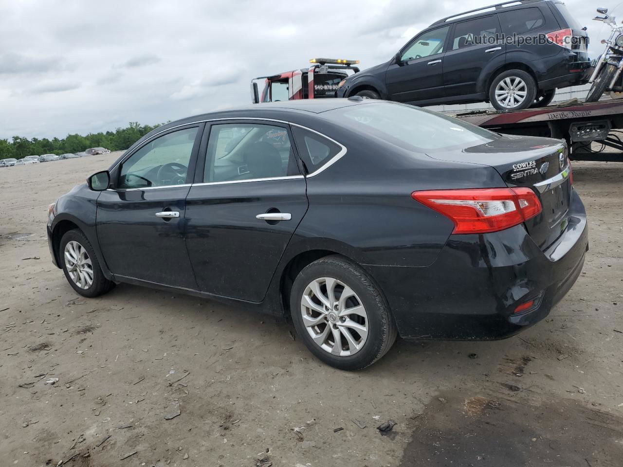 2018 Nissan Sentra S Черный vin: 3N1AB7AP9JY251645