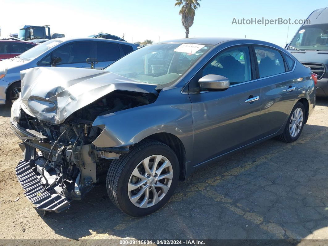 2018 Nissan Sentra Sv Серый vin: 3N1AB7AP9JY257915