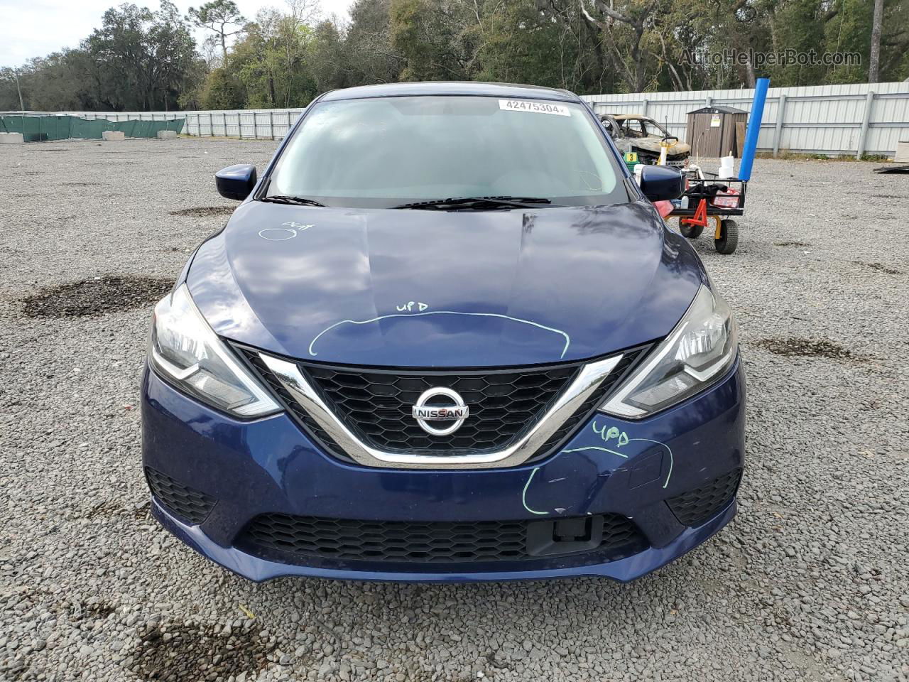 2018 Nissan Sentra S Blue vin: 3N1AB7AP9JY267005