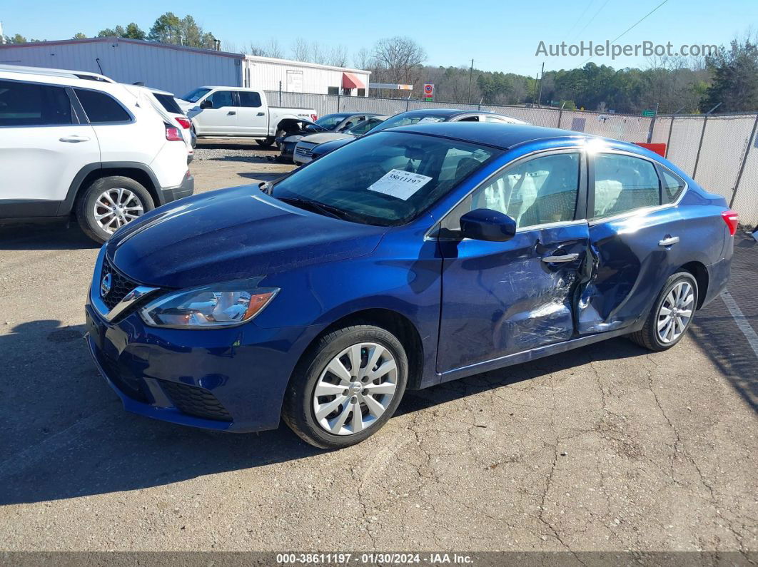 2018 Nissan Sentra S Blue vin: 3N1AB7AP9JY269014