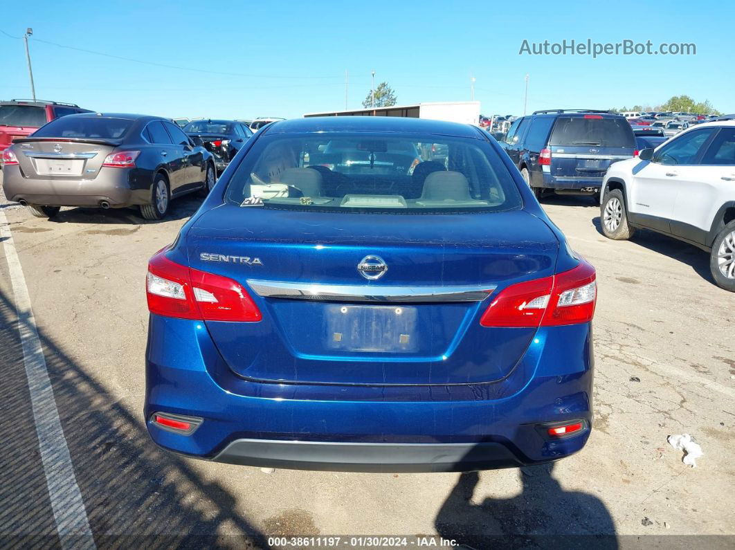 2018 Nissan Sentra S Blue vin: 3N1AB7AP9JY269014