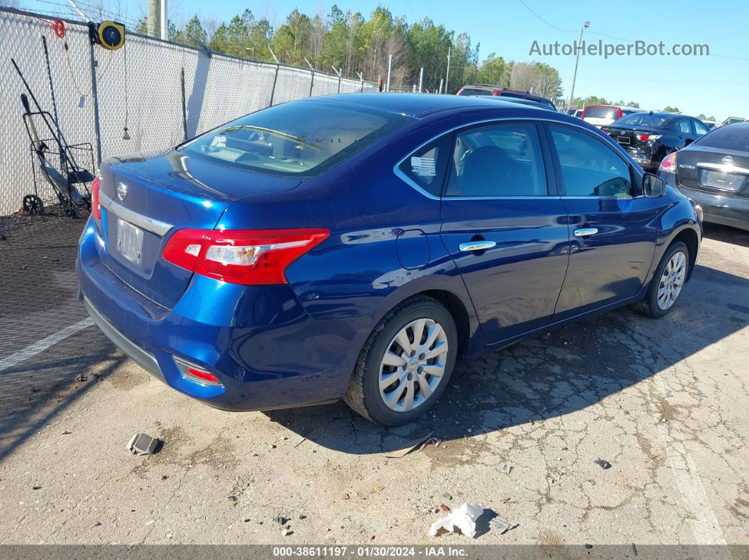 2018 Nissan Sentra S Blue vin: 3N1AB7AP9JY269014