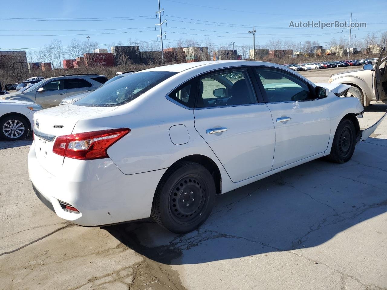 2018 Nissan Sentra S White vin: 3N1AB7AP9JY278568