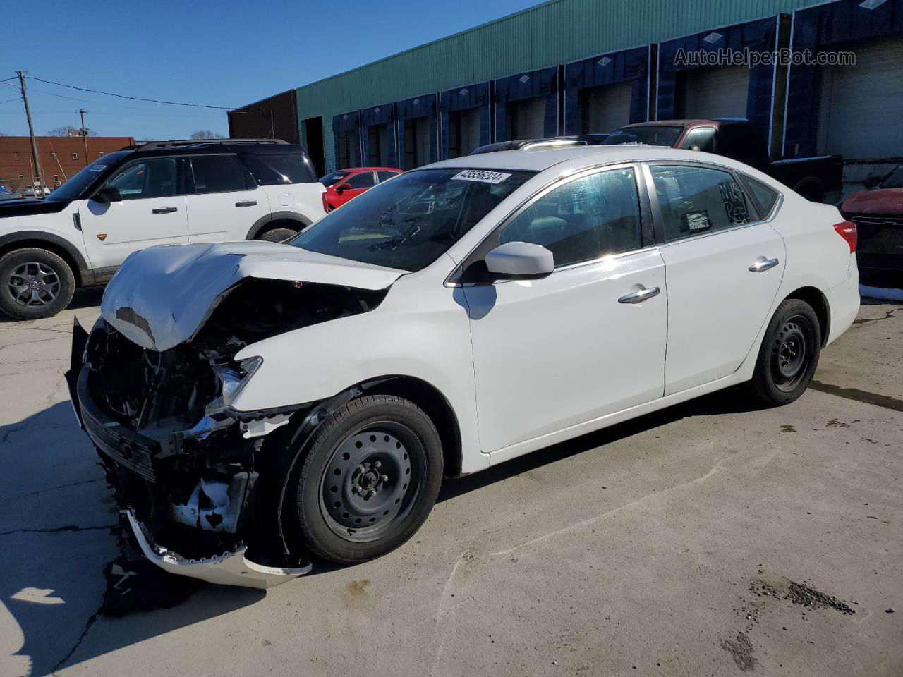 2018 Nissan Sentra S White vin: 3N1AB7AP9JY278568