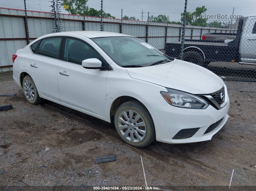 2018 Nissan Sentra S White vin: 3N1AB7AP9JY287366