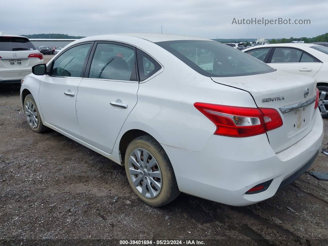 2018 Nissan Sentra S White vin: 3N1AB7AP9JY287366