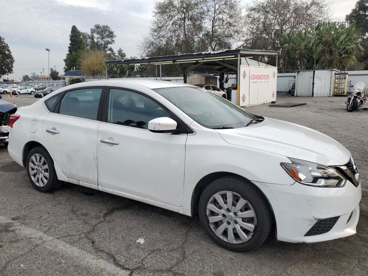 2018 Nissan Sentra S White vin: 3N1AB7AP9JY289098