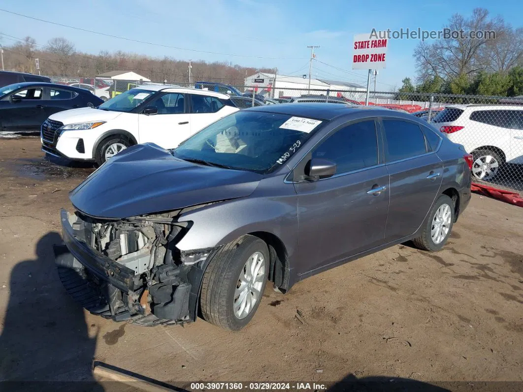 2018 Nissan Sentra Sv Gray vin: 3N1AB7AP9JY295807