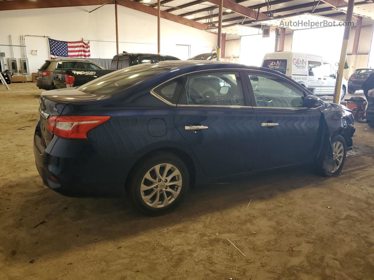 2018 Nissan Sentra S Blue vin: 3N1AB7AP9JY312119