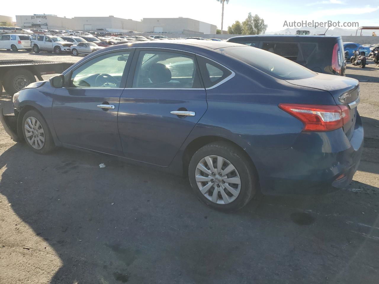 2018 Nissan Sentra S Blue vin: 3N1AB7AP9JY328286