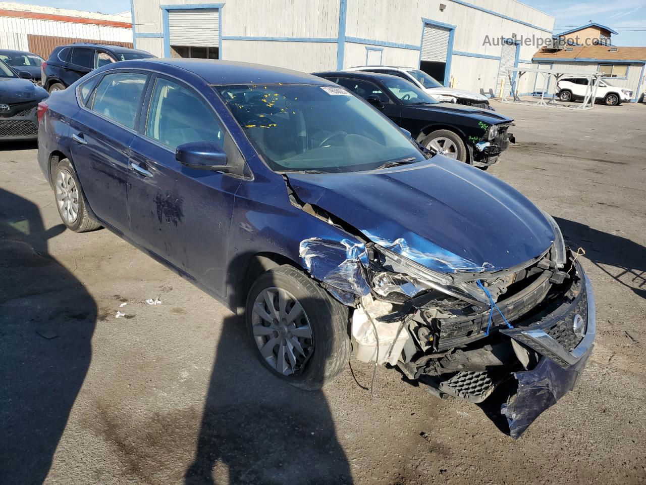 2018 Nissan Sentra S Blue vin: 3N1AB7AP9JY328286