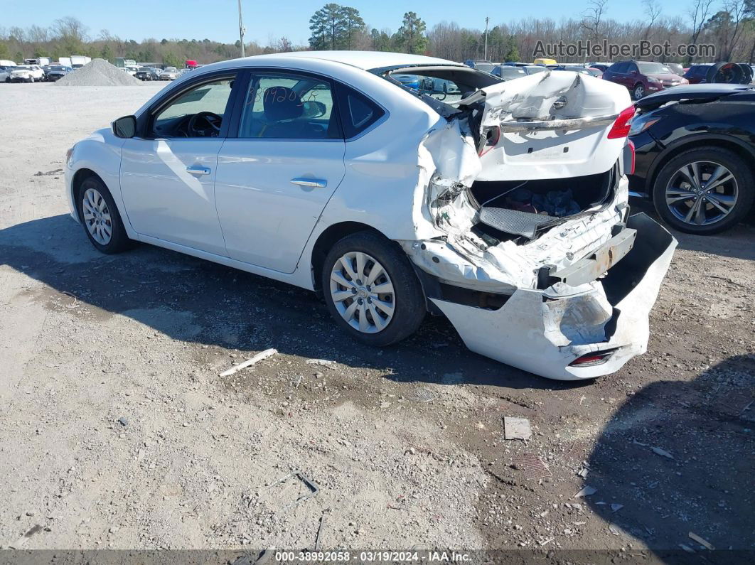 2018 Nissan Sentra S White vin: 3N1AB7AP9JY330359