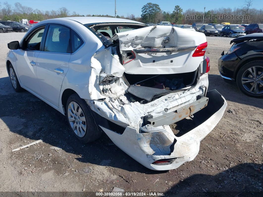 2018 Nissan Sentra S White vin: 3N1AB7AP9JY330359