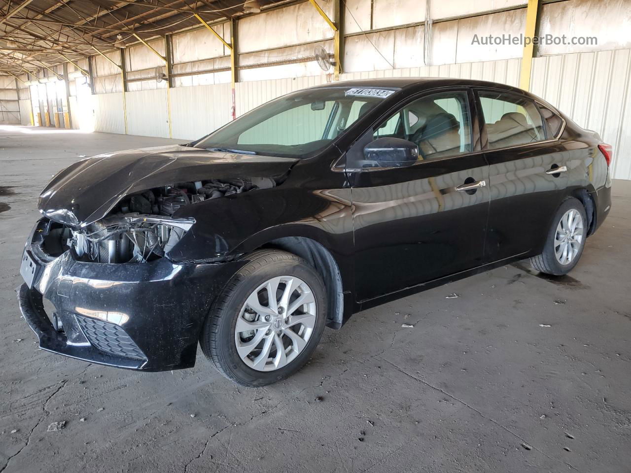 2019 Nissan Sentra S Black vin: 3N1AB7AP9KL606067