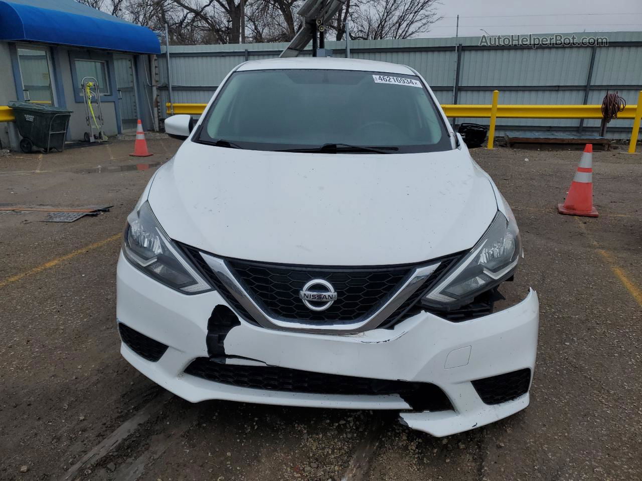 2019 Nissan Sentra S Белый vin: 3N1AB7AP9KL610376