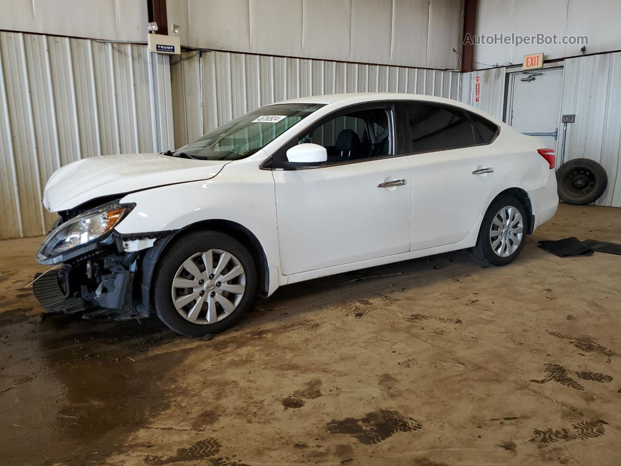 2019 Nissan Sentra S White vin: 3N1AB7AP9KY212782